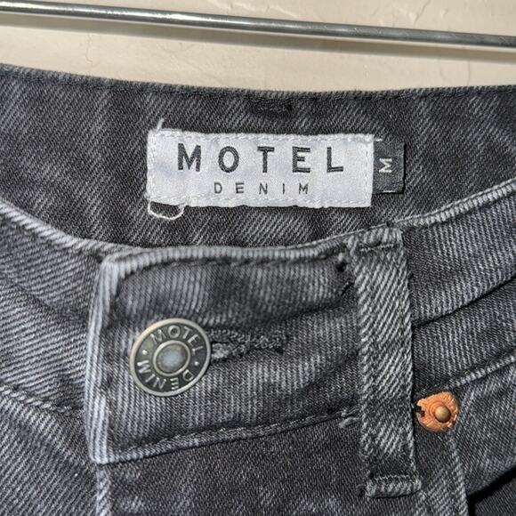 Motel rocks high rise black boot cut split leg jeans - Picture 4 of 9